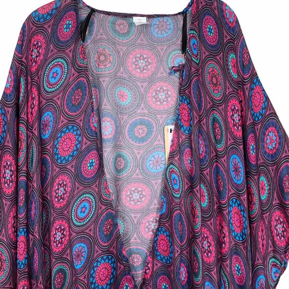Satva Akula Kimono Eastern Tile Ocean Depths Womens XS/S Boho Purple Pink NWT - Picture 11 of 11